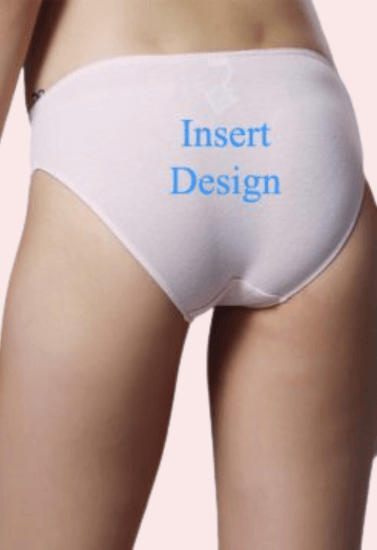 Insert Design- Customize Mid Rise Cotton Bikini Panty - Purely Femme