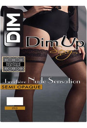 Purely Femme (DIM Up Diam's) black women satin sheer stocking - Purely Femme