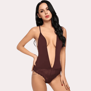 "Purely Femme" Chic and Comfy Sheer Nightwear Bodysuit.