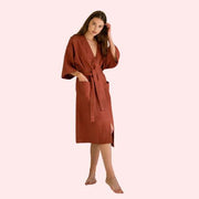 French Daina Sleeveless Organic Cotton Robe - Purely Femme