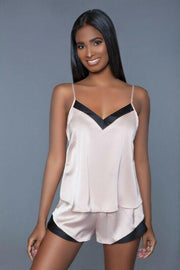 100% Silk Satin cami short set - Purely Femme