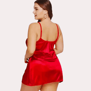 "Purely Femme" Alluring one-piece satin sleepwear