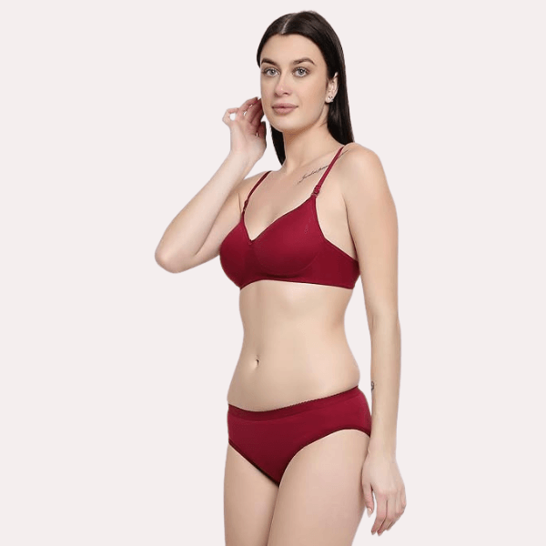 Lightly Padded Bra & Soft Cotton Panty Set - Purely Femme