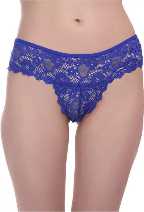 Women Sexy Bikini Dark Blue Panties - Purely Femme