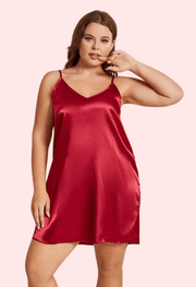 Criss Cross Back Elegant Nightdress in 4XL & 5XL Size - Purely Femme