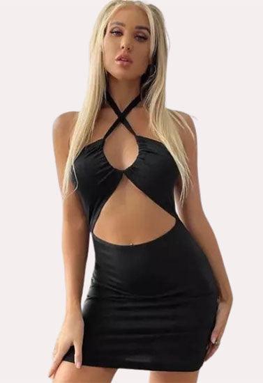 "Purely Femme" Elegant Black Intimate Babydoll Dress.