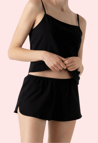 Black 100% Organic Cotton French Knickers - Purely Femme