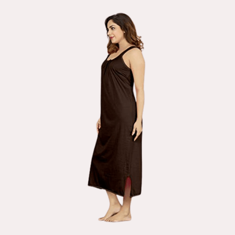 Women's Long Cotton Nightgown Slip - Purely Femme