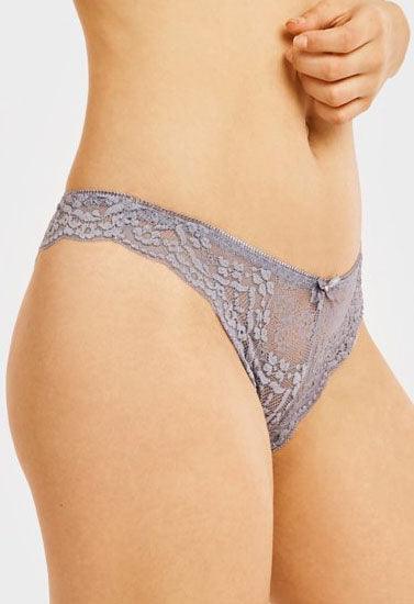 2 Pack Sexy Cheeky Back Lace Thong Panties - Purely Femme