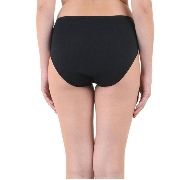 Comfy Purely Femme Just My Size Women's Plus Size Tagless Black Cotton Panties(Pkt of 2) - Purely Femme