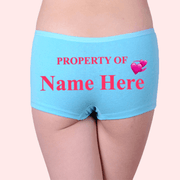 Property Of Named Customize Cotton Boyshort Panty - Purely Femme