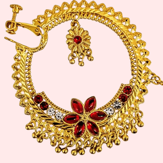 Uttarakhandi Gold Plated Round Nath - Purely Femme