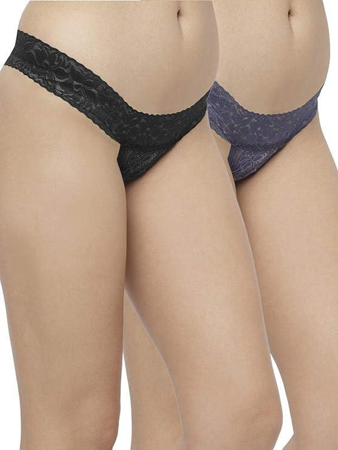 2-Pack Women's Fashionable Thong Panties - Purely Femme