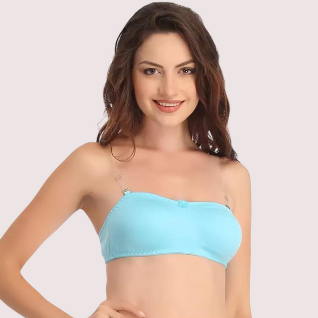 Women's Comfy Wirefree Micro Touch Stretch Tube Bra