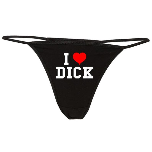 I Love Dick Printed G String Thong - Purely Femme