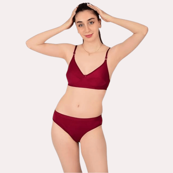 Purely Femme Comfortable Cotton Bra & Panty Set for Women - Purely Femme