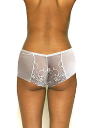 ALNA Ultra Thin Flower Bed White Hipster Panty