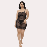 "Purely Femme" Sheer Babydoll Slip Dress for Women.