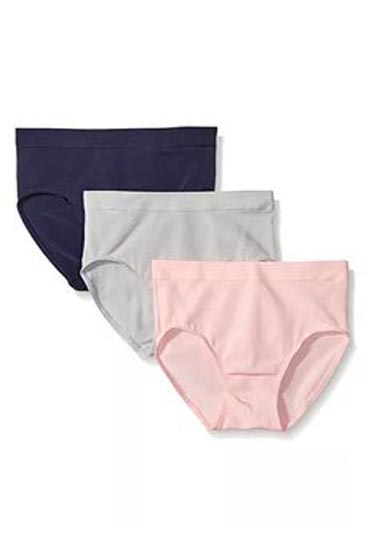 "Bpc" 3-Pack Cotton Assorted Plus Size Panties + 1 Free Bra