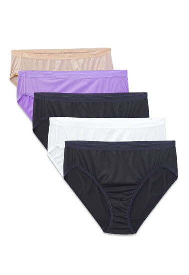 "Bpc" 5-Pack Cotton Assorted Plus Size Briefs + 1 Free Bra