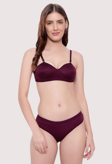 Padded Non-Wired Push-Up Bra Panty Set - Purely Femme