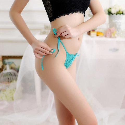 Thongs Briefs Lace Floral Transparent Panties - Purely Femme