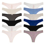 3 PACK PURE COTTON THONG PANTIES - Purely Femme