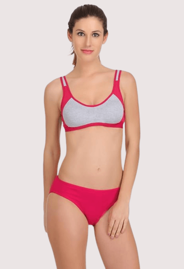 Purely Femme Trendy Sports Bra with Panty for Women - Purely Femme