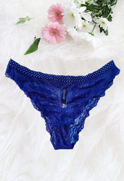 Etam Romantic Navy Blue Lace Hipster Panty