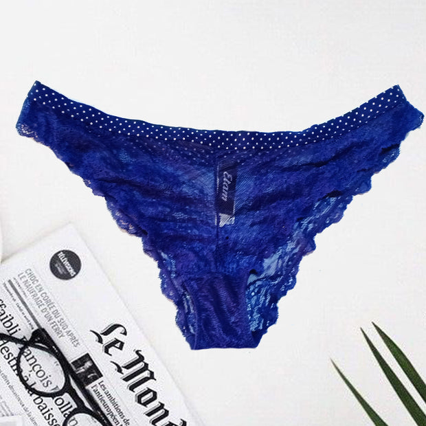 Etam Romantic Navy Blue Lace Hipster Panty