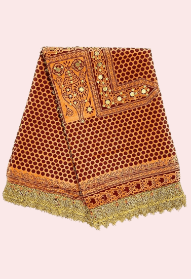 Fashion & Heritage Women’s Solid Cotton Pichora – Elegant Dupatta - Purely Femme