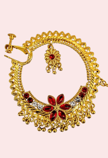 Uttarakhandi Gold Plated Round Nath - Purely Femme