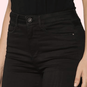 Women's Classic High Waist Royal Black Skinny Jeans - Purely Femme