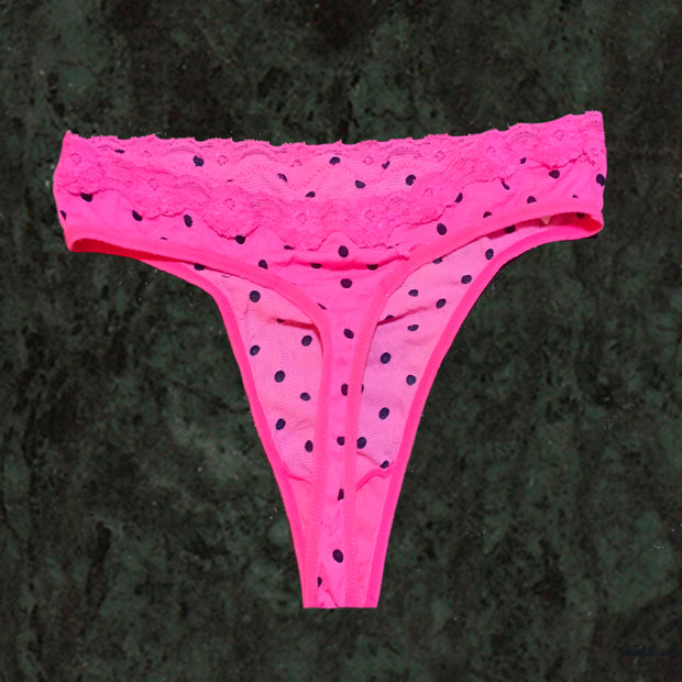 Gilligan&Omalley New Wave Pink Lace Thong