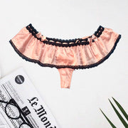 Hot Frill Seeker Peach Thong Panty