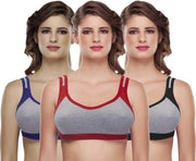 Medium Impact non padded sports bra pack of 3 - Purely Femme