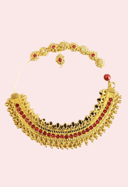 Elegant Gold-Plated Garhwali Nath – Big Size Tradition - Purely Femme