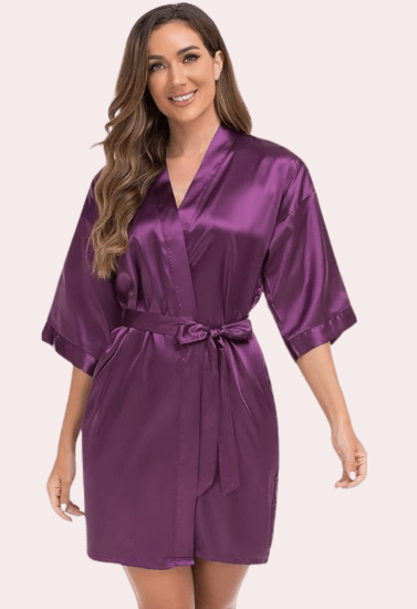 Lavish Silk Robe, Perfect for Evening Soirées - Purely Femme