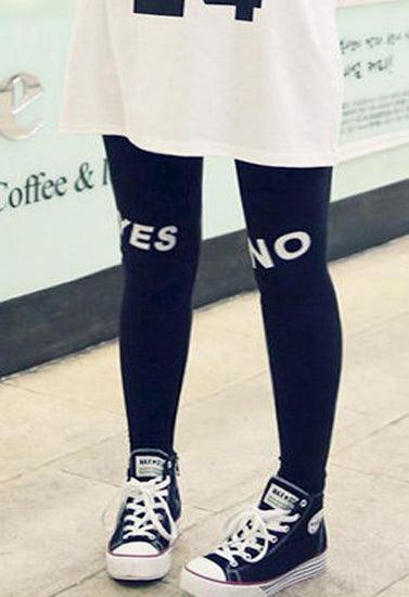 Women's celebrity yes or no printed legging - Purely Femme