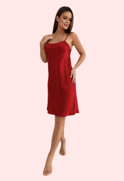 Premium Silk Satin Strappy Nightdress Slips - Purely Femme