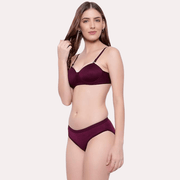 Padded Non-Wired Push-Up Bra Panty Set - Purely Femme