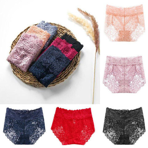 Sexy Lace High Waist Underwear Pack (of 5) - Purely Femme