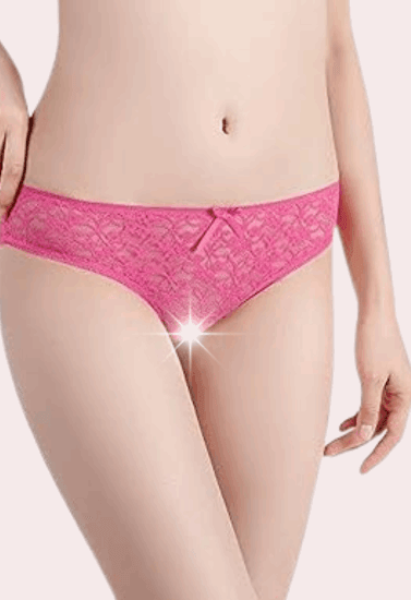 2 Pack Sexy Floral Lace Crotchless panty - Purely Femme