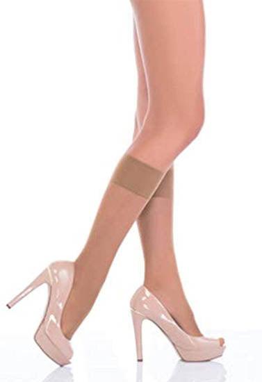 Purely Femme (VOILAI) knee high sheer nude color stocking - Purely Femme