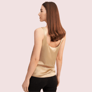 Luxury Spaghetti Strap Silk Camisole Tank Top - Purely Femme