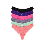 2 Pack Sexy Cheeky Back Lace Thong Panties - Purely Femme