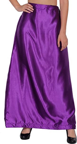 Ladies Glossy silk Underskirt Combo Pack of 2 Orange Purple. - Purely Femme