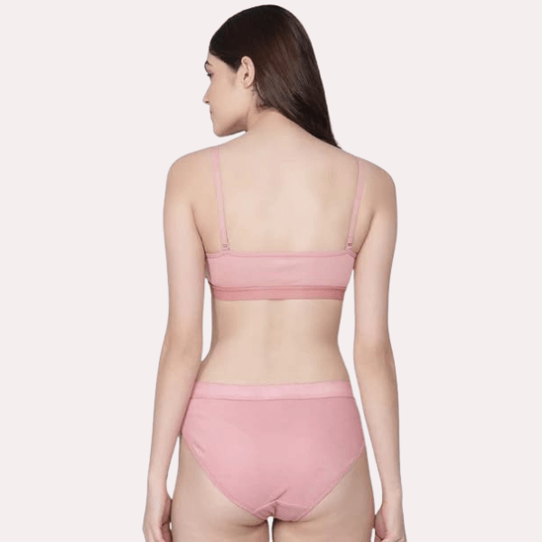 Wire-Free Women's Cotton Sports Bra Panty Set - Purely Femme