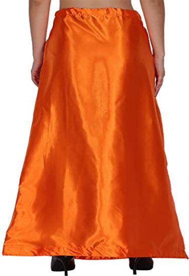 Ladies Glossy silk Underskirt Combo Pack of 2 Orange Purple. - Purely Femme