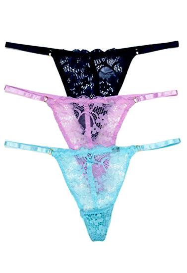 3 Pack Women’s G-String Lace Underwear - Purely Femme